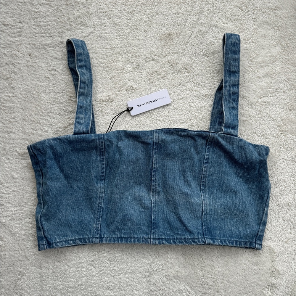 WWW denim bustier top - L